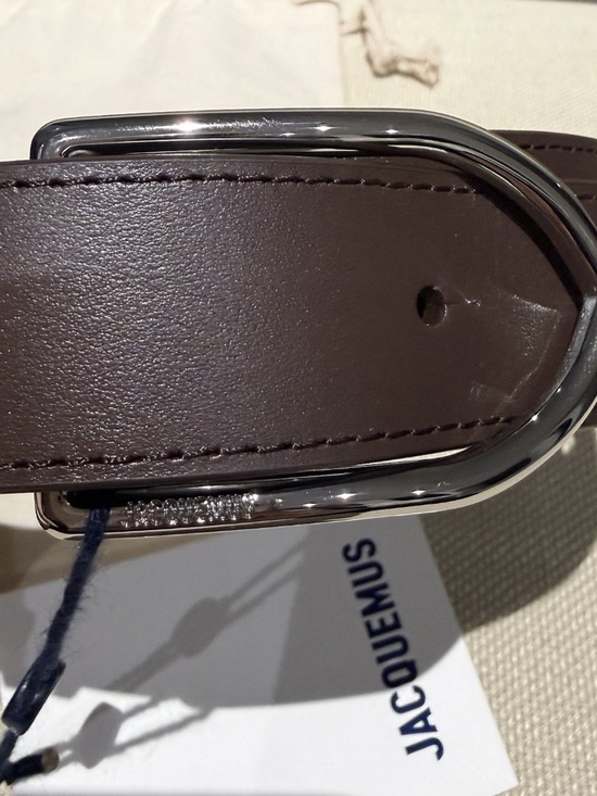 Authentic NEW $350 JACQUEMUS La Ceinture Bambino Midnight Brown Women\' Belt 100 main image 5